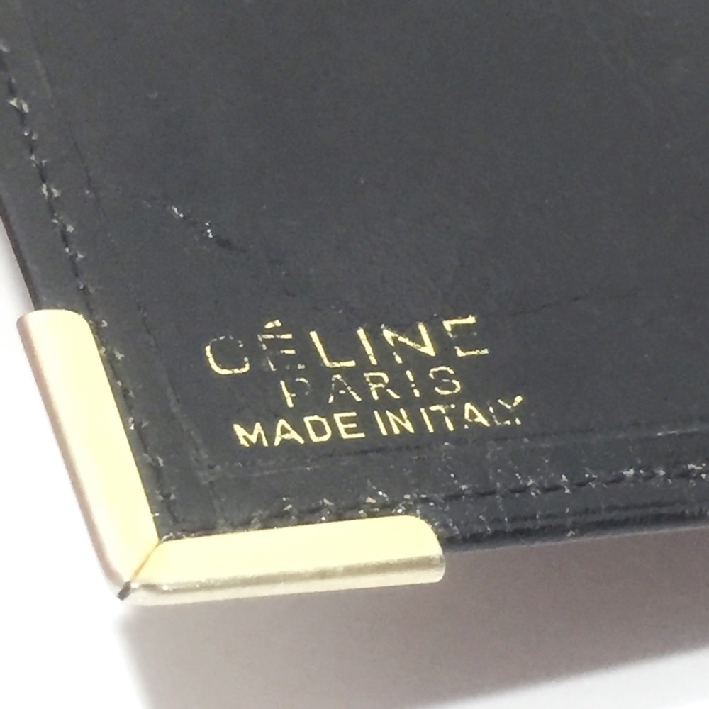 Celine carriage logo black leather large vintage bifold wallet - Picture 11 of 11